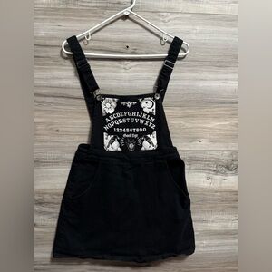Hot Topic Spirit Board Denim Skirtall Ouija Board Jumper Spooky Gothic Witchy